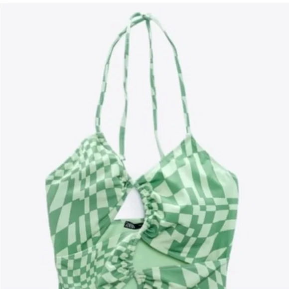 NWOT Zara Green One Piece - Picture 4 of 5